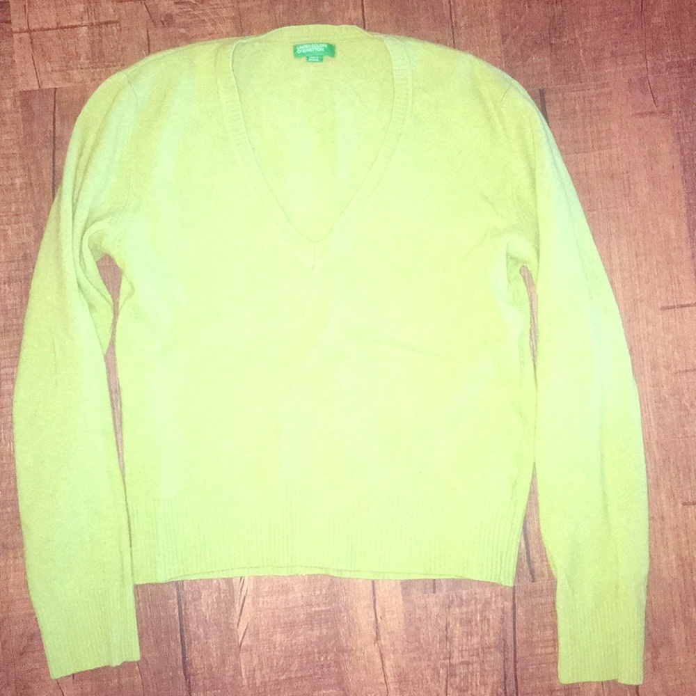 Benetton Green Wool Sweater